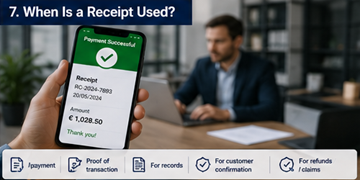 Reçu de paiement numérique affiché sur smartphone après un paiement logistique réussi